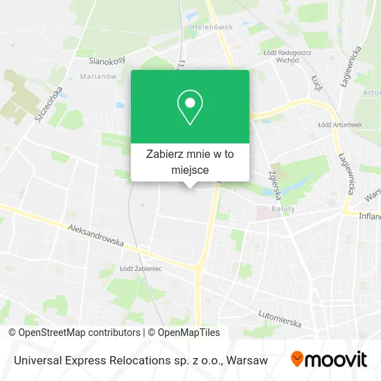 Mapa Universal Express Relocations sp. z o.o.