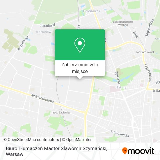 Mapa Biuro Tłumaczeń Master Sławomir Szymański