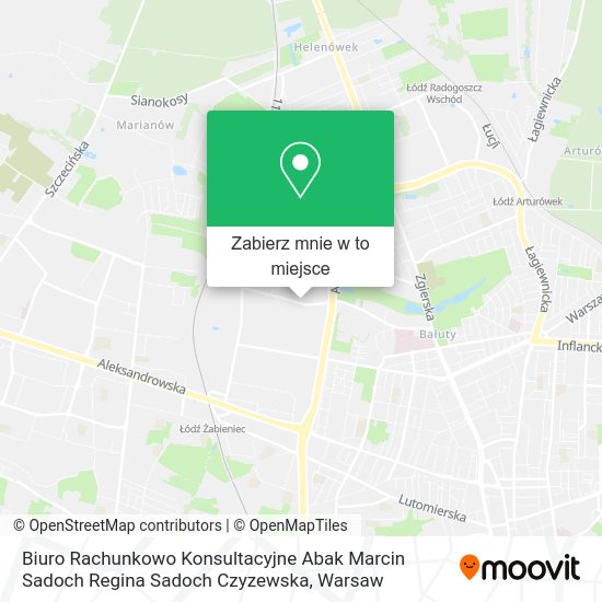 Mapa Biuro Rachunkowo Konsultacyjne Abak Marcin Sadoch Regina Sadoch Czyzewska