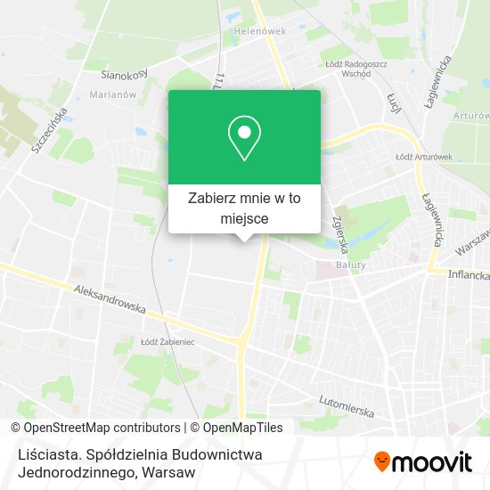 Mapa Liściasta. Spółdzielnia Budownictwa Jednorodzinnego