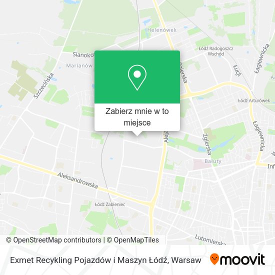 Mapa Exmet Recykling Pojazdów i Maszyn Łódź