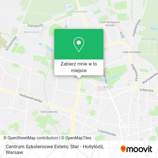 Mapa Centrum Szkoleniowe Estetic Star - Hollyłódź