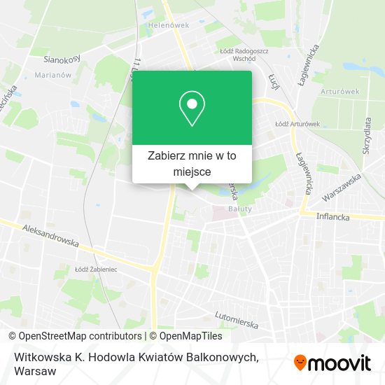 Mapa Witkowska K. Hodowla Kwiatów Balkonowych