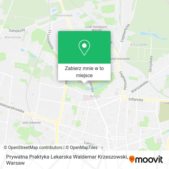 Mapa Prywatna Praktyka Lekarska Waldemar Krzeszowski