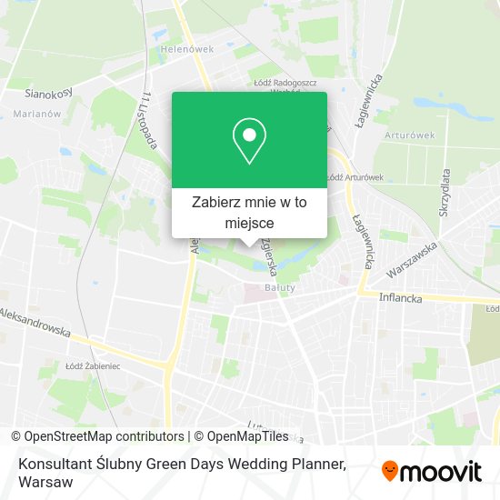 Mapa Konsultant Ślubny Green Days Wedding Planner