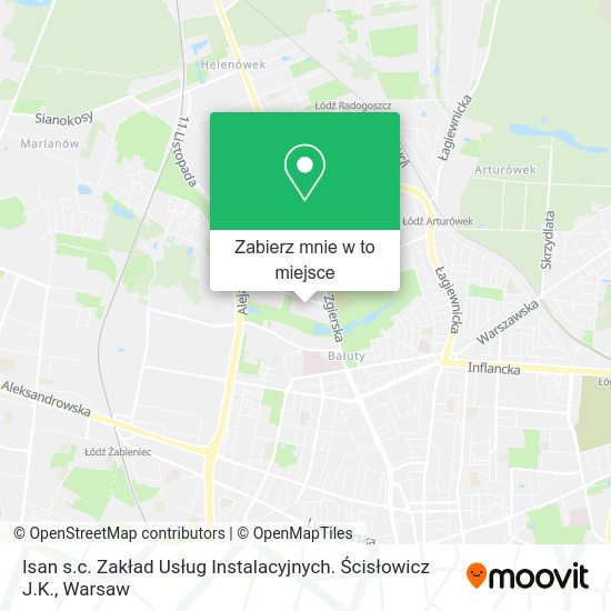 Mapa Isan s.c. Zakład Usług Instalacyjnych. Ścisłowicz J.K.