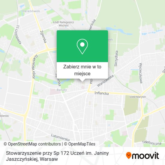 Mapa Stowarzyszenie przy Sp 172 Uczeń im. Janiny Jaszczyńskiej