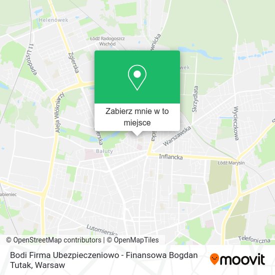 Mapa Bodi Firma Ubezpieczeniowo - Finansowa Bogdan Tutak