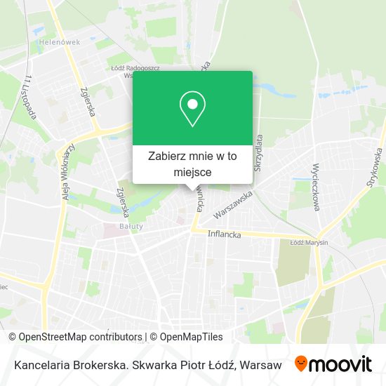 Mapa Kancelaria Brokerska. Skwarka Piotr Łódź