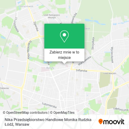 Mapa Nika Przedsiębiorstwo Handlowe Monika Rudzka Łódź