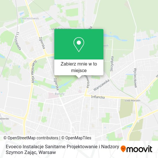 Mapa Evoeco Instalacje Sanitarne Projektowanie i Nadzory Szymon Zając