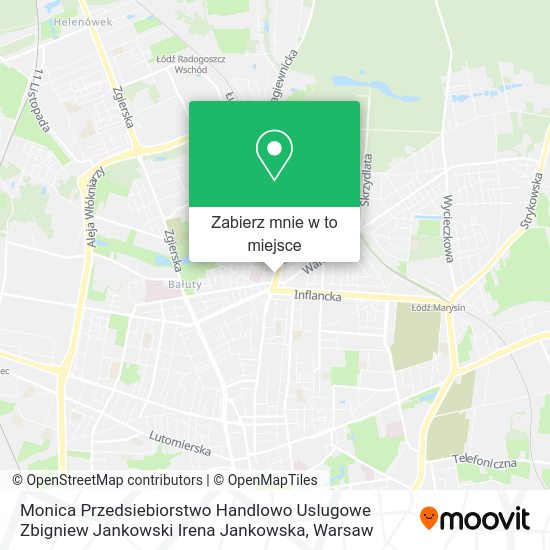 Mapa Monica Przedsiebiorstwo Handlowo Uslugowe Zbigniew Jankowski Irena Jankowska