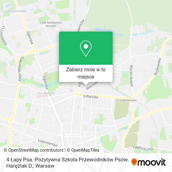 Mapa 4 Łapy Psa. Pozytywna Szkoła Przewodników Psów. Harężlak D.