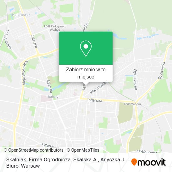 Mapa Skalniak. Firma Ogrodnicza. Skalska A., Anyszka J. Biuro