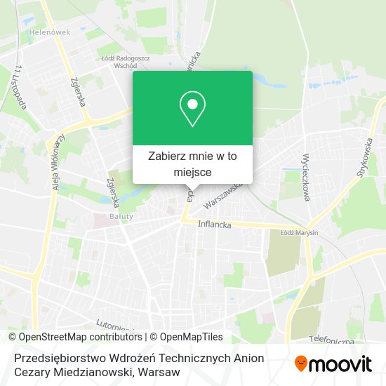 Mapa Przedsiębiorstwo Wdrożeń Technicznych Anion Cezary Miedzianowski