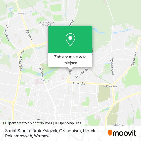 Mapa Sprint Studio. Druk Książek, Czasopism, Ulotek Reklamowych