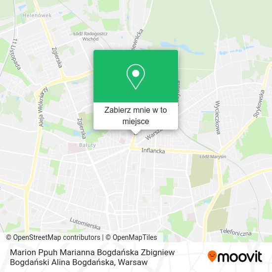 Mapa Marion Ppuh Marianna Bogdańska Zbigniew Bogdański Alina Bogdańska