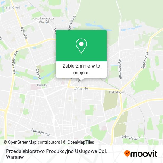 Mapa Przedsiębiorstwo Produkcyjno Usługowe Col