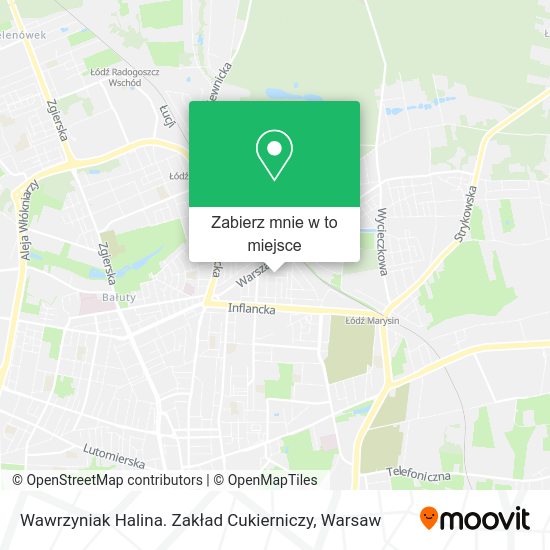 Mapa Wawrzyniak Halina. Zakład Cukierniczy