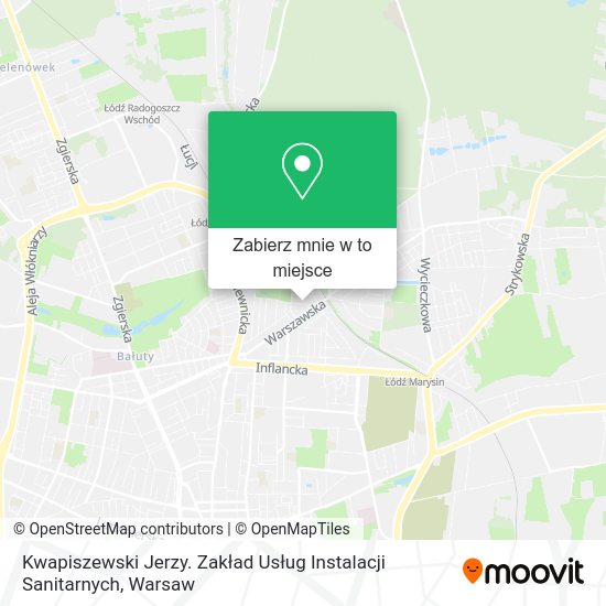 Mapa Kwapiszewski Jerzy. Zakład Usług Instalacji Sanitarnych