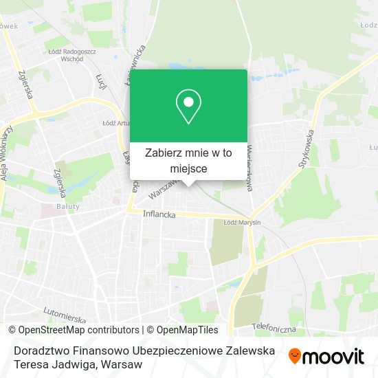 Mapa Doradztwo Finansowo Ubezpieczeniowe Zalewska Teresa Jadwiga