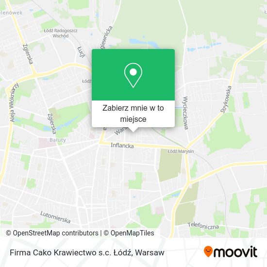 Mapa Firma Cako Krawiectwo s.c. Łódź