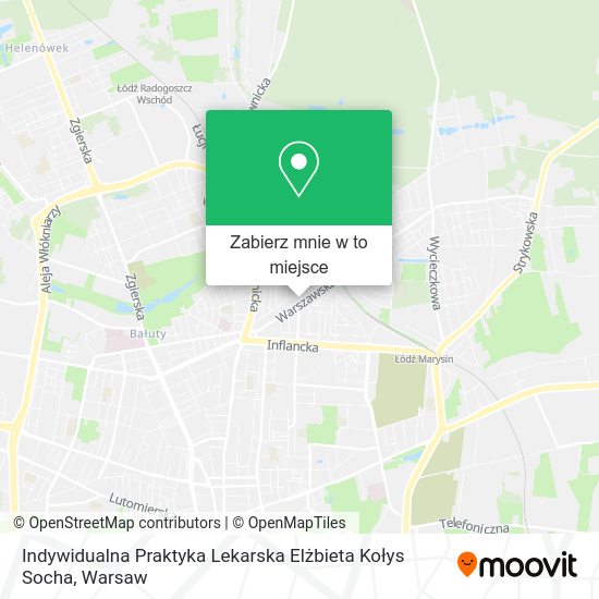 Mapa Indywidualna Praktyka Lekarska Elżbieta Kołys Socha