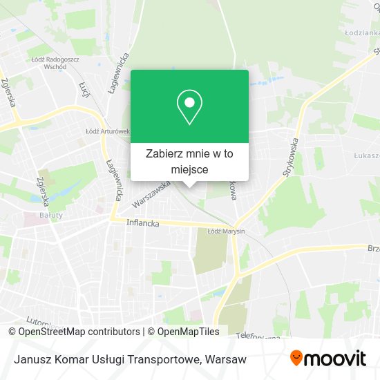 Mapa Janusz Komar Usługi Transportowe