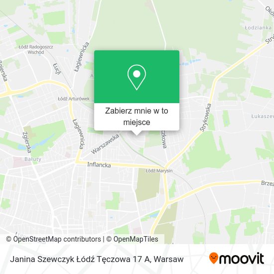 Mapa Janina Szewczyk Łódź Tęczowa 17 A