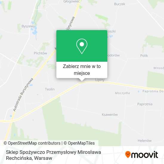 Mapa Sklep Spożywczo Przemysłowy Mirosława Rechcińska