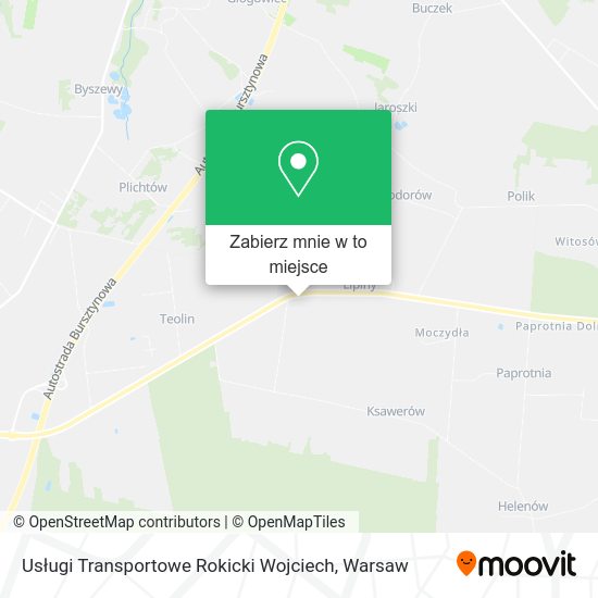 Mapa Usługi Transportowe Rokicki Wojciech