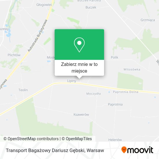 Mapa Transport Bagażowy Dariusz Gębski