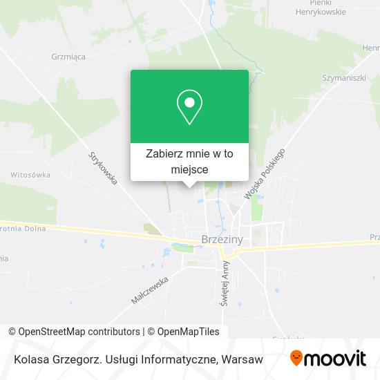 Mapa Kolasa Grzegorz. Usługi Informatyczne