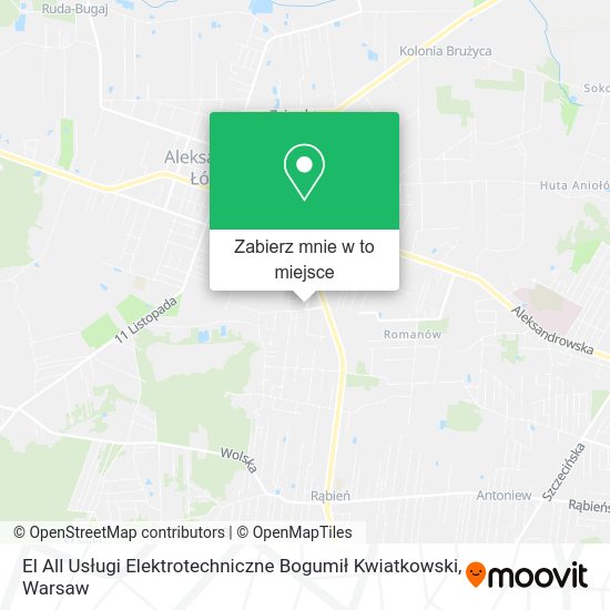 Mapa El All Usługi Elektrotechniczne Bogumił Kwiatkowski