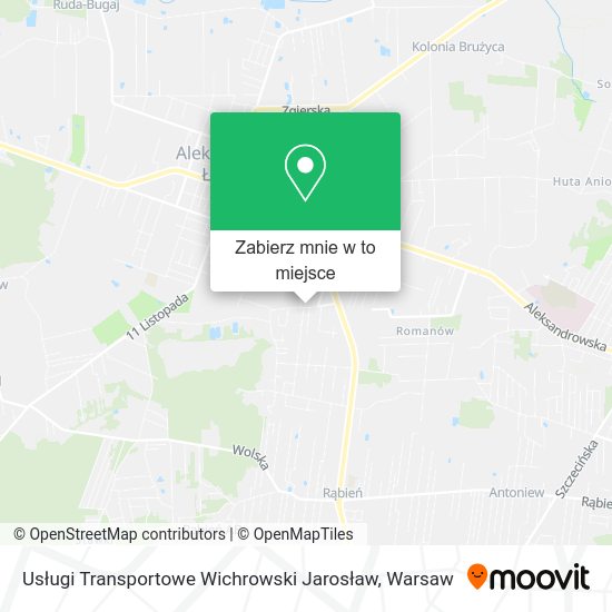 Mapa Usługi Transportowe Wichrowski Jarosław