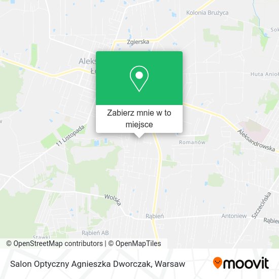 Mapa Salon Optyczny Agnieszka Dworczak