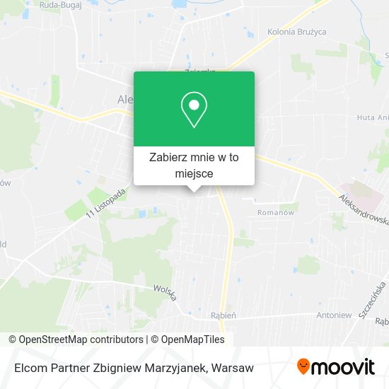 Mapa Elcom Partner Zbigniew Marzyjanek