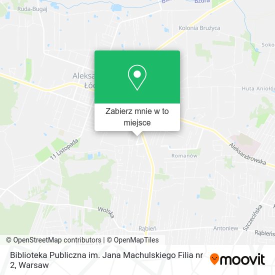 Mapa Biblioteka Publiczna im. Jana Machulskiego Filia nr 2