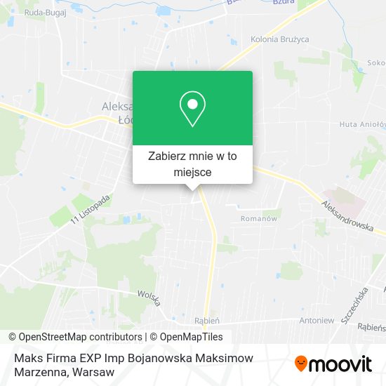 Mapa Maks Firma EXP Imp Bojanowska Maksimow Marzenna