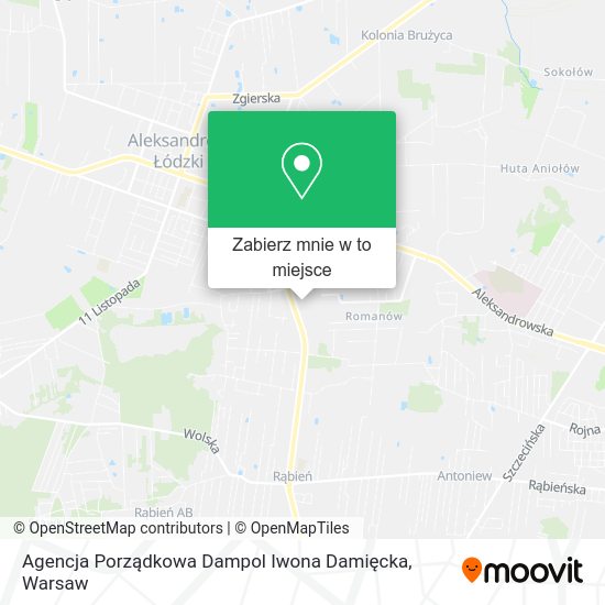 Mapa Agencja Porządkowa Dampol Iwona Damięcka