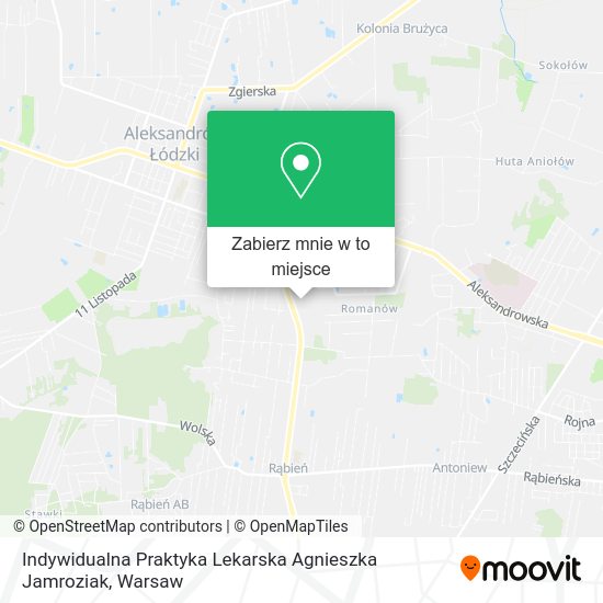 Mapa Indywidualna Praktyka Lekarska Agnieszka Jamroziak