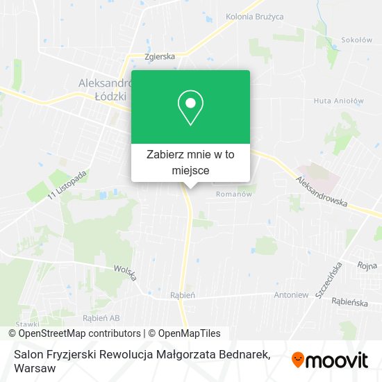 Mapa Salon Fryzjerski Rewolucja Małgorzata Bednarek