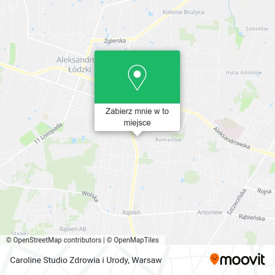 Mapa Caroline Studio Zdrowia i Urody