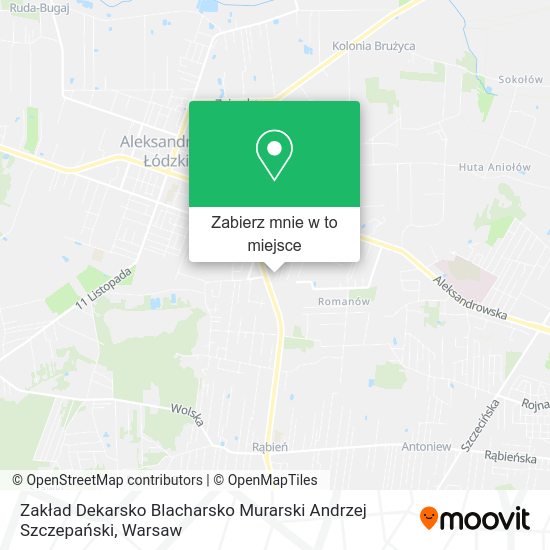 Mapa Zakład Dekarsko Blacharsko Murarski Andrzej Szczepański
