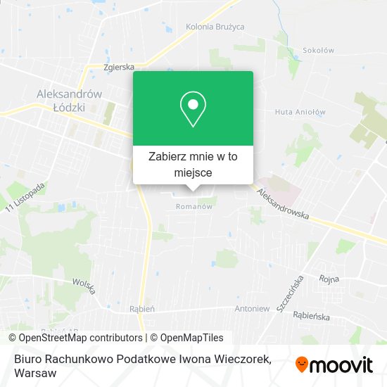 Mapa Biuro Rachunkowo Podatkowe Iwona Wieczorek