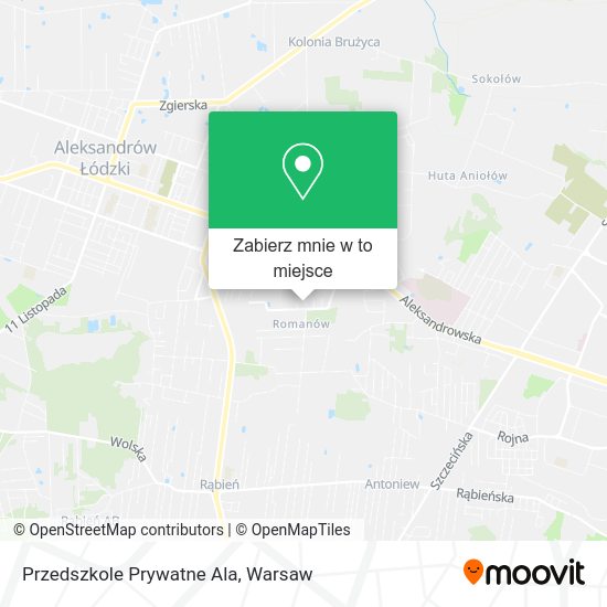 Mapa Przedszkole Prywatne Ala