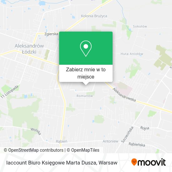 Mapa Iaccount Biuro Księgowe Marta Dusza