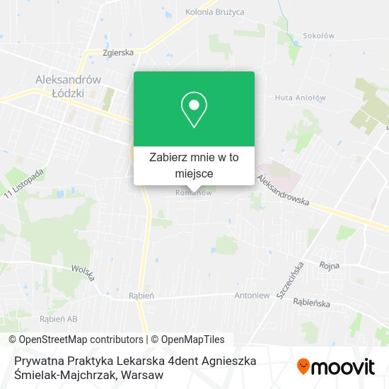 Mapa Prywatna Praktyka Lekarska 4dent Agnieszka Śmielak-Majchrzak