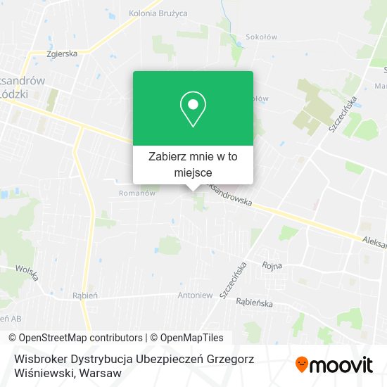 Mapa Wisbroker Dystrybucja Ubezpieczeń Grzegorz Wiśniewski