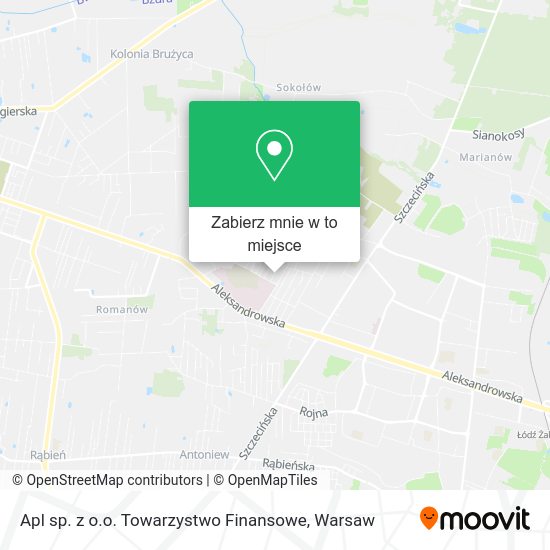 Mapa Apl sp. z o.o. Towarzystwo Finansowe